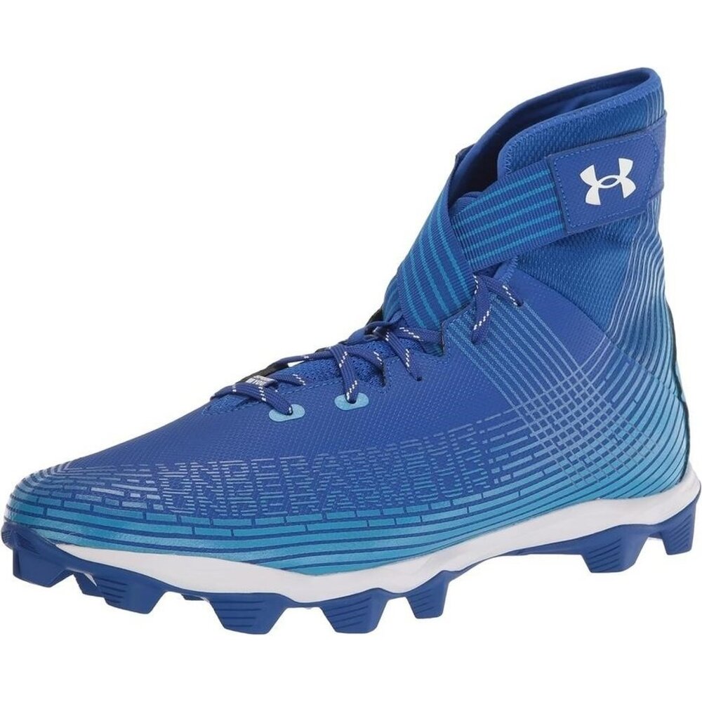 NEW Under Armour Mens UA Highlight Franchise Football Cleats sz 6.5 blue